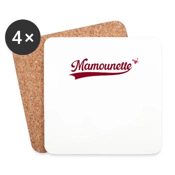 Mamounette Idée Cadeau Pour La Fête Des Mères - Dessous de verre (lot de 4) - blanc - Devant
