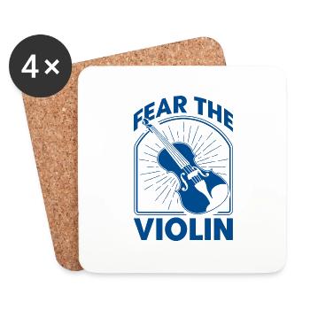 Geige Geigenspieler Violinist Geschenk - Untersetzer (4er-Set) - Weiß - Vorne