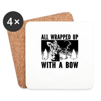 All Wrapped Up With Bowhunting Crossbows Bowhunter - Untersetzer (4er-Set) - Weiß - Vorne