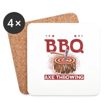 Axe Thrower Axe Throw Axe Gift - Coasters (set of 4) - white - Front
