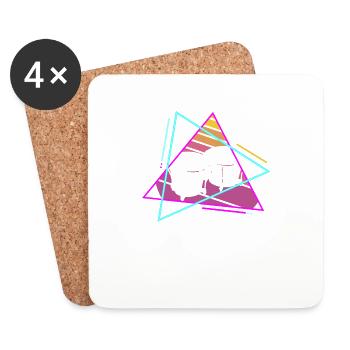 Retro Vintage Classic Bongos Player Instrument - Coasters (set of 4) - white - Front