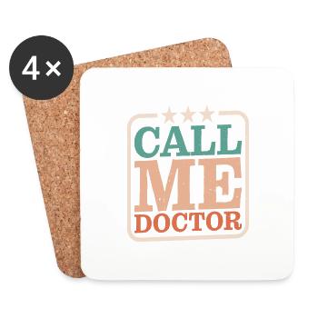 Appelez-moi Docteur 14 - Dessous de verre (lot de 4) - blanc - Devant