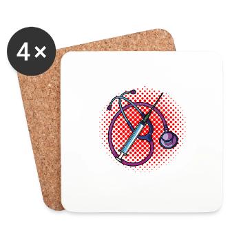 Appelez-moi Docteur 15 - Dessous de verre (lot de 4) - blanc - Devant