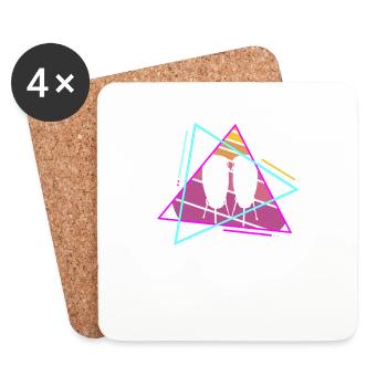 Retro Vintage Classic Congas Player Instrument - Coasters (set of 4) - white - Front