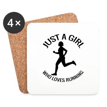 Jogger fit cardio training course jogging - Dessous de verre (lot de 4) - blanc - Devant