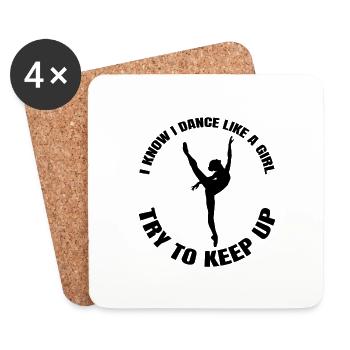 Ballet Dancer Dance Class Gift Dance Ballerina - Dessous de verre (lot de 4) - blanc - Devant