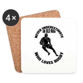 Rugby Coach Rugby Team Gift Rugby Player - Coasters (set of 4) - white - Front