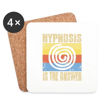 Retro Hypnosis Is The Answer Funny Hypnotism - Coasters (set of 4) - white - Front