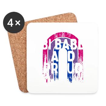 Bi Babe and Proud Bisexual Girlfriend Bi Pride - Coasters (set of 4) - white - Front