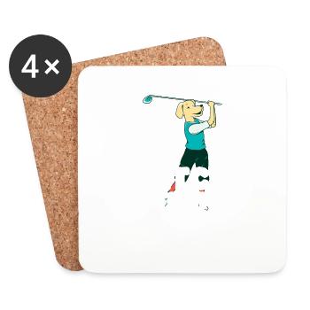 Golf Golfer Golf Club Quote Dog Lovers - Coasters (set of 4) - white - Front