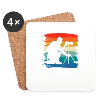 Retro Vintage Classic Photographer Photography - Untersetzer (4er-Set) - Weiß - Vorne