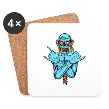 Zombie - Halloween - Coasters (set of 4) - white - Front
