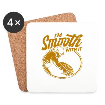 Concrete Builder Reinforced Concrete Builder Concrete Mixer Gift - Coasters (set of 4) - white - Front