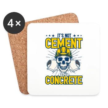 Construction workers Concrete builders Concrete mixer gift - Coasters (set of 4) - white - Front