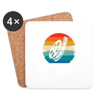Retro Vintage Classic Editor Editing - Coasters (set of 4) - white - Front