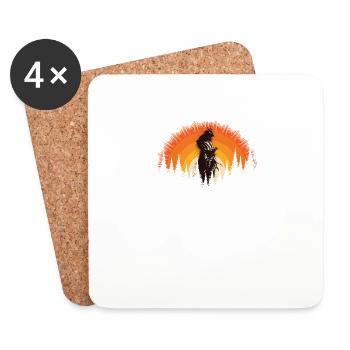 Japan Samurai Cultural Client Sakura - Coasters (set of 4) - white - Front