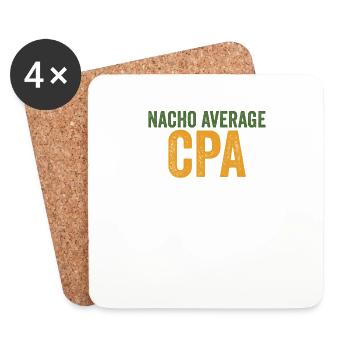Funny Certified Public Accountant CPA Accountant - Coasters (set of 4) - white - Front