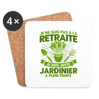 Garten Schrebergarten Gartenarbeit Geschenk - Untersetzer (4er-Set) - Weiß - Vorne