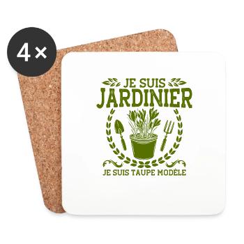 Schrebergarten Gartenarbeit Garten Geschenk - Untersetzer (4er-Set) - Weiß - Vorne