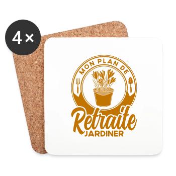 Gartenarbeit Gärtner Schrebergarten Geschenk - Untersetzer (4er-Set) - Weiß - Vorne