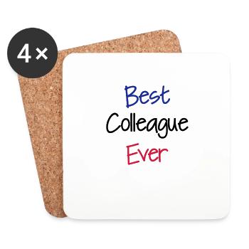 collègue , entreprise , travail , bureau - Dessous de verre (lot de 4) - blanc - Devant