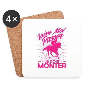 Rider Horses Riding Gift - Coasters (set of 4) - white - Front
