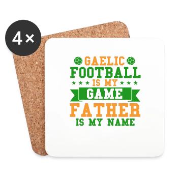 Footballeur gaélique Sport d’équipe irlandais - Dessous de verre (lot de 4) - blanc - Devant