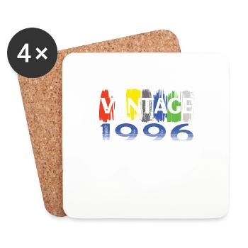 Vintage 1996 Retro Bitrthday Limited Edition - Coasters (set of 4) - white - Front