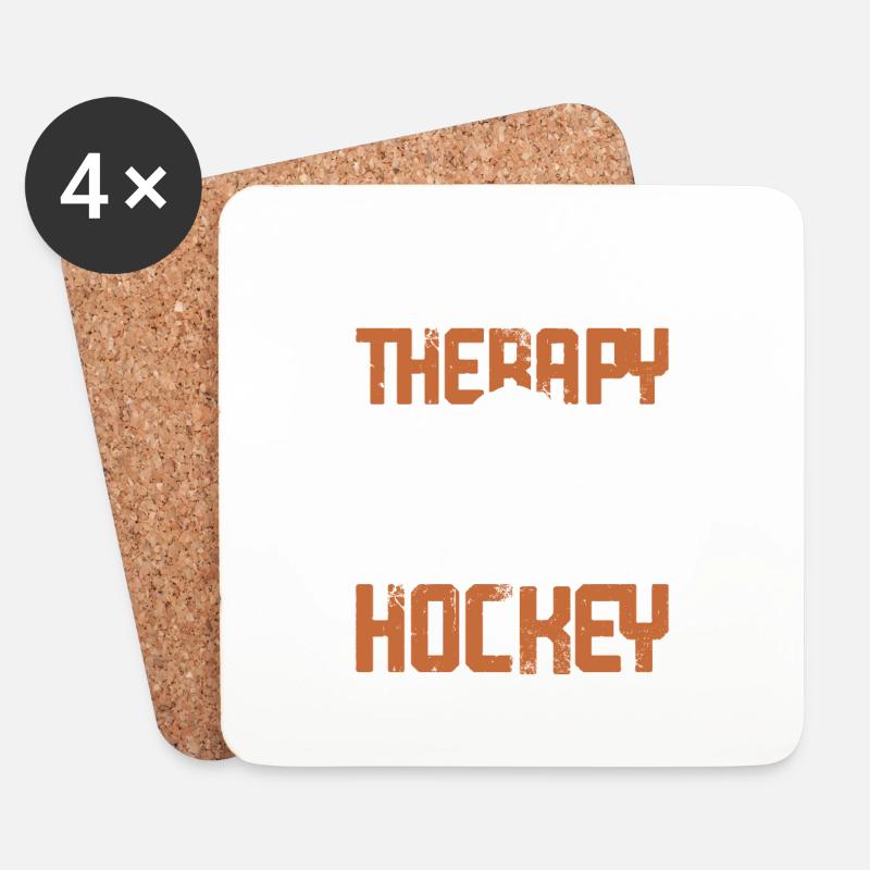 feldhockey therapy - Untersetzer (4er-Set) - Weiß