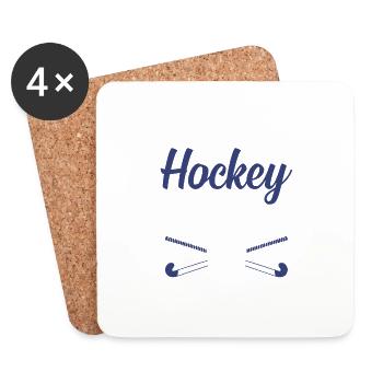feldhockey papa - Untersetzer (4er-Set) - Weiß - Vorne