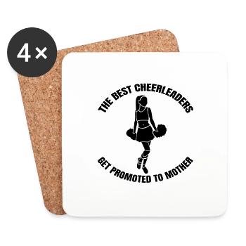 Cheerleading Cheerleader Gift Cheerleader - Coasters (set of 4) - white - Front