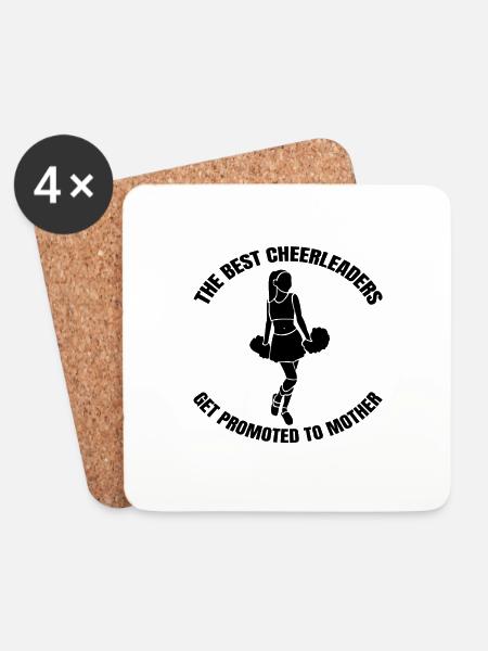 Cheerleading Cheerleader Geschenk Cheerleaderin - Untersetzer (4er-Set) - Weiß