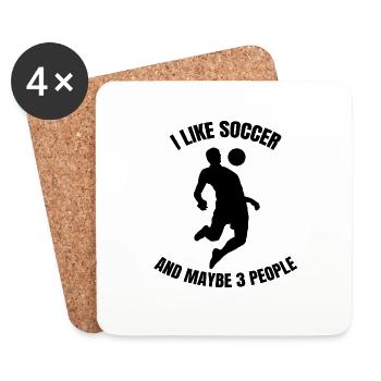 Football coach Football Footballer Footballer - Coasters (set of 4) - white - Front