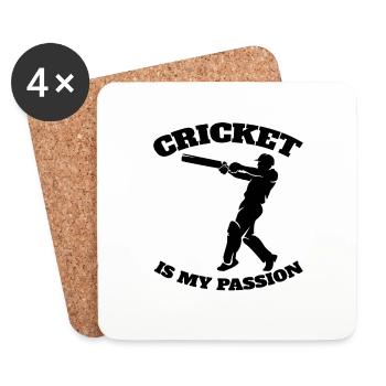 Cricket Gift Cricket Slogan Cricket Fan Team - Coasters (set of 4) - white - Front