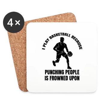 Basketball Basketball Lovers Basketball Club - Coasters (set of 4) - white - Front