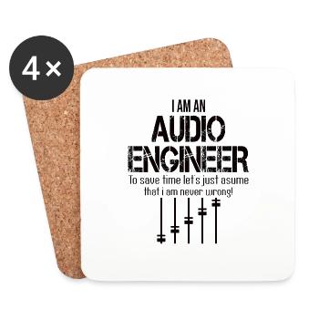 Audio Engineer Sound Engineer Sound Engineer Mixer - Coasters (set of 4) - white - Front