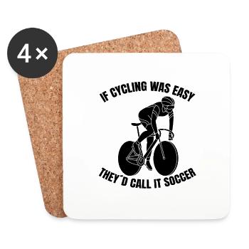 Cycling Bike Cycling Mountainbike Bike Tour - Coasters (set of 4) - white - Front