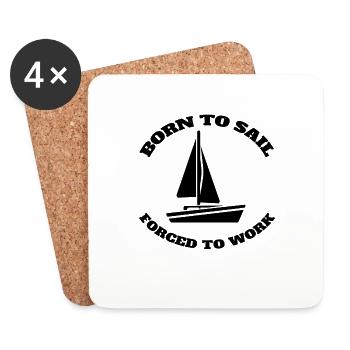 Sailing Ship Captain Sailing Boat Sailing - Coasters (set of 4) - white - Front