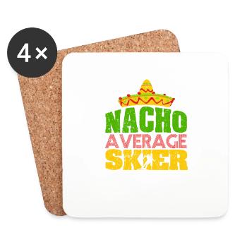 Nacho average skier Mexican - Coasters (set of 4) - white - Front