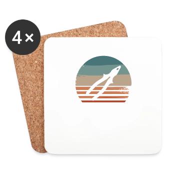 Retro Vintage Classic Electrician Electrical - Coasters (set of 4) - white - Front