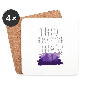 Tirol Party Crew - Coasters (set of 4) - white - Front