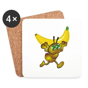 Mutante mit einer Banane - Untersetzer (4er-Set) - Weiß - Vorne