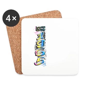 Édition limitée 1965 Graffiti - Dessous de verre (lot de 4) - blanc - Devant