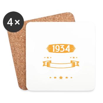 Juin 1934 89 Ans Que Je Suis Génial Anniversaire - Dessous de verre (lot de 4) - blanc - Devant