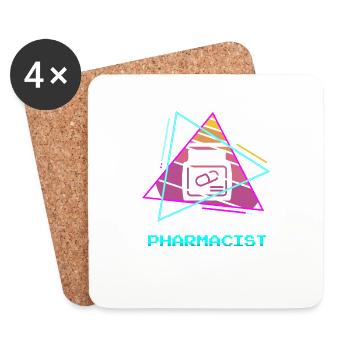 Retro Pharmacist Pharmaceutical Pharmacy - Untersetzer (4er-Set) - Weiß - Vorne