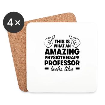 Professeur de physiothérapie incroyable - Dessous de verre (lot de 4) - blanc - Devant