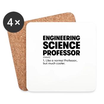 Professeur de sciences de l’ingénieur - Dessous de verre (lot de 4) - blanc - Devant