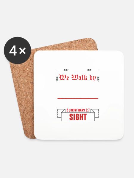 bibel vertraue gott - Untersetzer (4er-Set) - Weiß