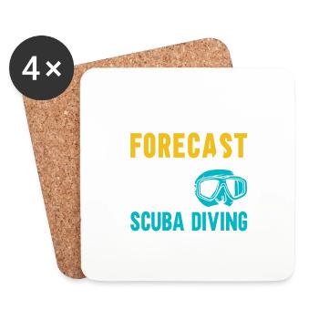 Scuba Diving Gift Underwater Scuba Diver - Coasters (set of 4) - white - Front