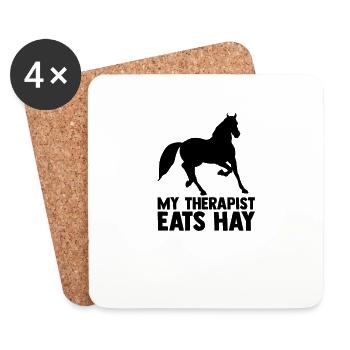 Riding Horse Riding Farm Rider Gift - Coasters (set of 4) - white - Front